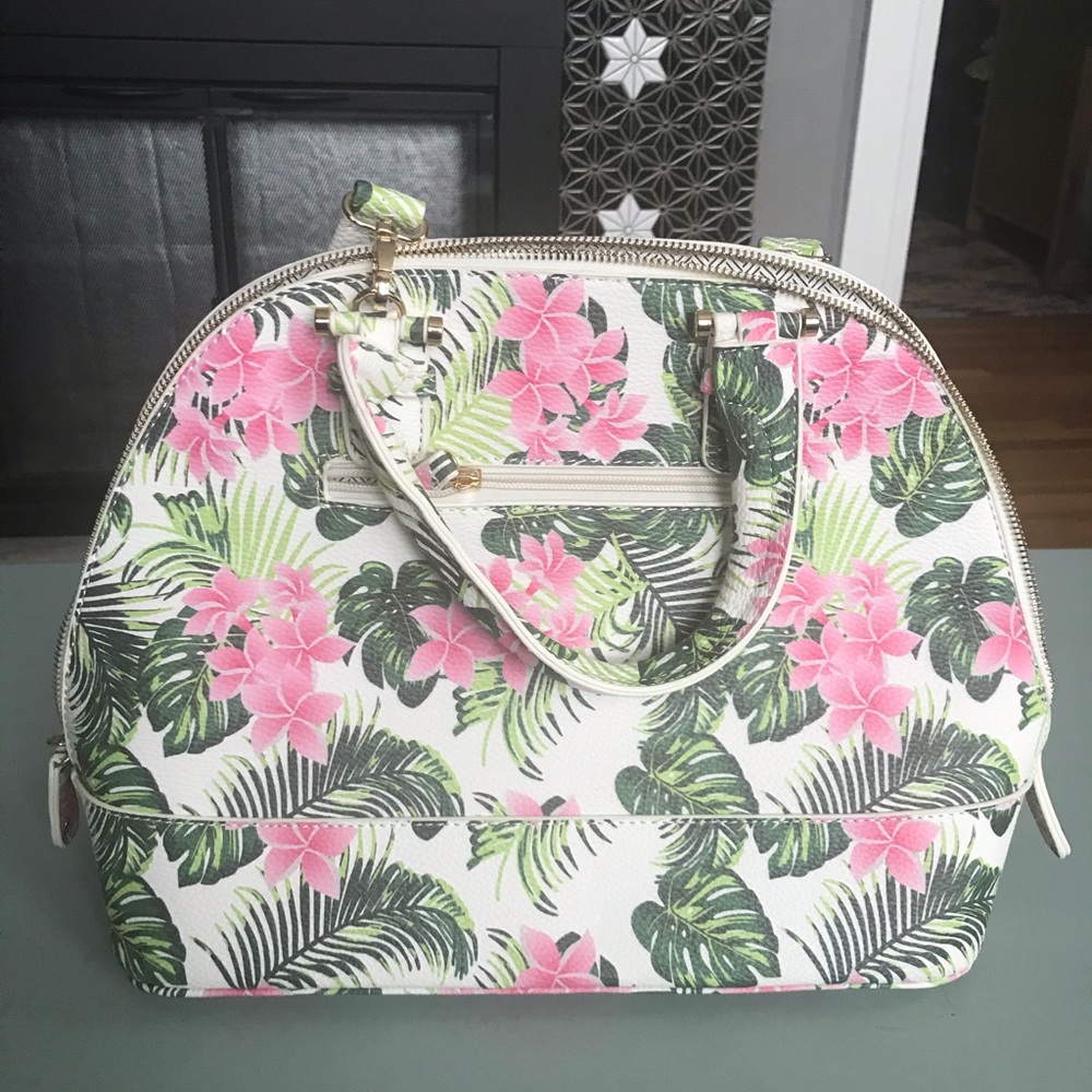 New JustFab white tropical purse